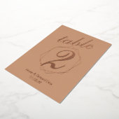 Numéro de table en feuille métallique à bordure gé (Rotation)