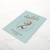 Numéro de table en feuille métallique à bordure gé (Rotation)
