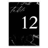 Numéro de table en marbre noir (Dos)