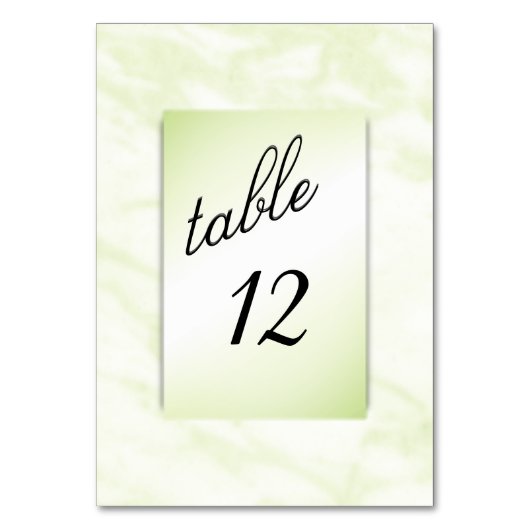 Numéro de table en marbre vert (Par défaut)