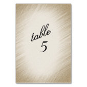 Numéro de table en or antique (Dos)