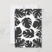 Numéro de table en or blanc avec feuilles tropical (Dos)