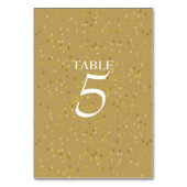 Numéro de table en poussière d'or élégant (Dos)