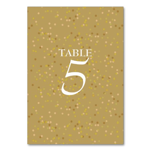 Numéro de table en poussière d'or élégant (Par défaut)