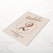 Numéro de table en relief à bordure pointillée (Rotation)