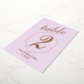 Numéro de table en relief de points en feuille d'a (Rotation)