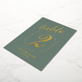 Numéro de table en relief de points en feuille mét (Rotation)