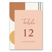 Numéro de table en terre cuite Bohème rustique col (Dos)