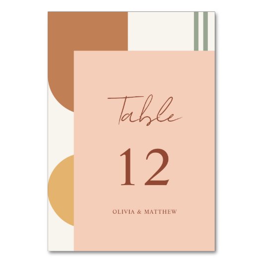 Numéro de table en terre cuite Bohème rustique col (Par défaut)
