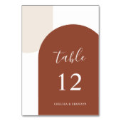 Numéro de table en terre cuite rustique boho moder (Par défaut)