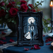 Numéro De Table Enchanted Gothic Spooky Wedding Couple Forest