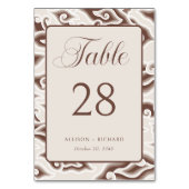 Numéro De Table Enchanter les rêves de Batik : Mariage Brown rusti (Par défaut)