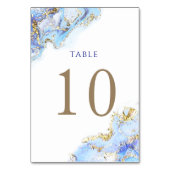 Numéro De Table encre bleu aquarelle Numéro de tableau 10 (Par défaut)