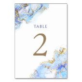 Numéro De Table encre bleue d'aquarelle Tableau Numéro 2 (Dos)