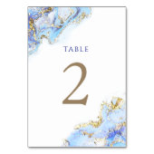 Numéro De Table encre bleue d'aquarelle Tableau Numéro 2 (Par défaut)