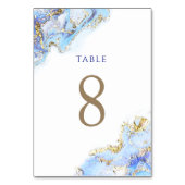 Numéro De Table encre bleue d'aquarelle Tableau Numéro 8 (Par défaut)
