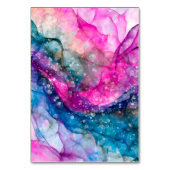 Numéro De Table Encre d'alcool rose chaud Nom individuel Lieu (Dos)