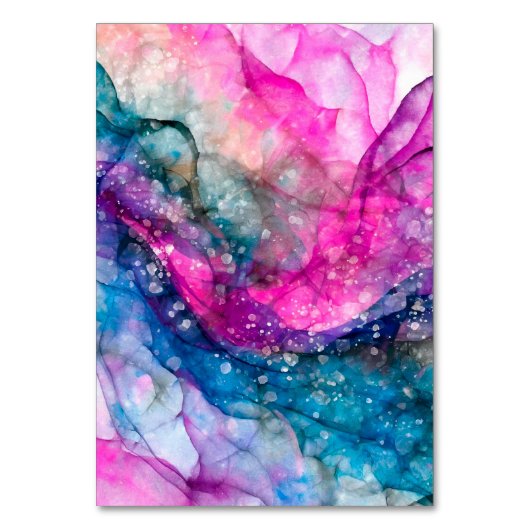 Numéro De Table Encre d'alcool rose chaud Nom individuel Lieu (Dos)