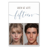 Numéro De Table Enfants Photos Age 15 Dusty Blue Mariage d'écritur (Par défaut)