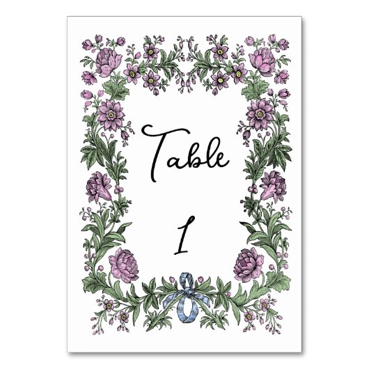 Numéro De Table Engraving Floral Antique (Par défaut)