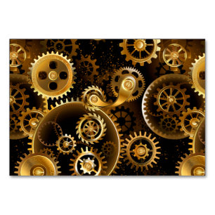 Numéro De Table Engrenages en laiton Steampunk sans soudure