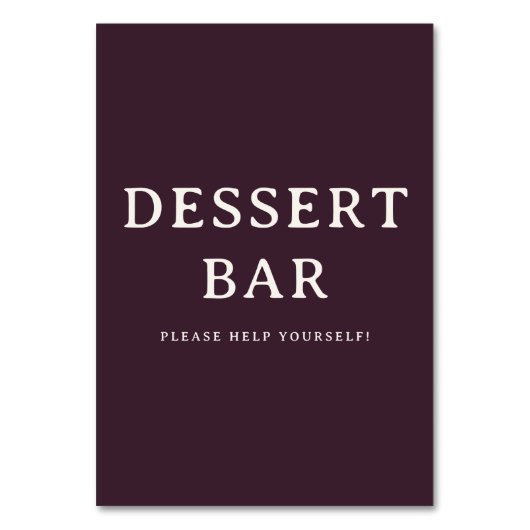 Numéro De Table Enseigne de bar à dessert sérif marron chaud (Par défaut)