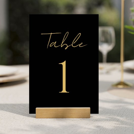 Numéro De Table Enseigne de fête de calligraphie de script élégant