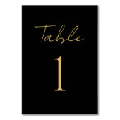Numéro De Table Enseigne de fête de calligraphie de script élégant (Dos)