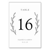 Numéro De Table Ensemble de Mariages Laurel Wreath | Numéros de ta (Par défaut)