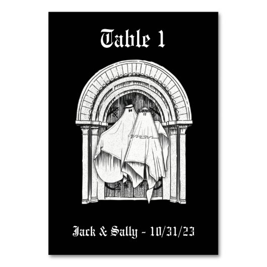 Numéro De Table Ensemble pour toujours Ghost Bride & Groom Numéros (Par défaut)