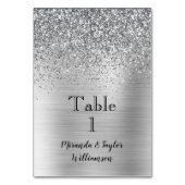 Numéro De Table Épersion de Parties scintillant en argent Glam (Par défaut)