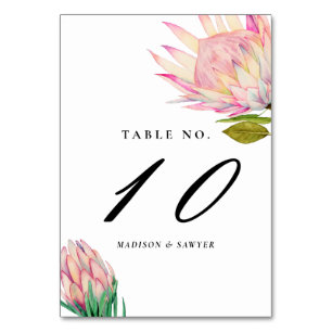 Numéro De Table Épouser exotique rose de fleurs