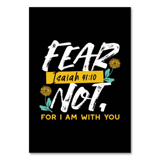 Numéro De Table Esaïe 41:10 - Peur Pas Un Verset De Bible Inspirat (Par défaut)