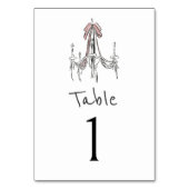 Numéro de table esquisse de lustre à ruban rose (Par défaut)