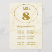 Numéro de table et carte de placement en marbre do (Devant)