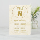 Numéro de table et carte de placement en marbre do (Debout devant)