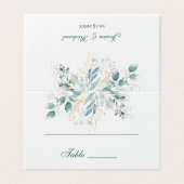 Numéro de table et nom Cartes de place (Outside Unfolded)