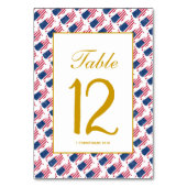 Numéro De Table ÉTATS-UNIS AMÉRIQUE Banquet Célébration Mariage (Dos)