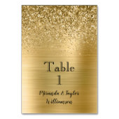 Numéro De Table Étincelle de Parties scintillant Glam Gold (Par défaut)