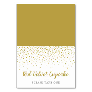 Numéro De Table Étiquette buffet Mariage moderne Elegant Gold Conf