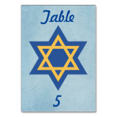 Numéro De Table Étoile de David Bleu (Dos)