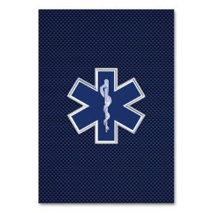 Numéro De Table Étoile de vie Services Médicales d'urgence paraméd