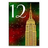 Numéro De Table Étoile dorée ESB Skyline #2 Noël (Dos)