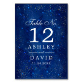 Numéro de table étoilé Galaxy cosmique à l'aquarel (Dos)