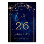 Numéro De Table Etoiles céleste de la lune Mariage Élégant (Par défaut)