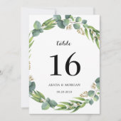 Numéro de table Eucalyptus (Devant)