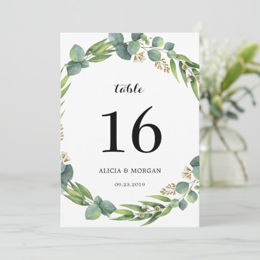 Numéro de table Eucalyptus (Debout devant)