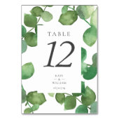 Numéro De Table Eucalyptus Boho Vert vert Floral Numéros de tablea (Par défaut)