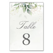 Numéro De Table Eucalyptus Botanique Verdure Aquarelle Élégante (Par défaut)