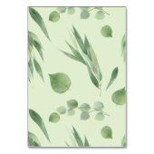 Numéro De Table Eucalyptus Cadre Vert Or Feuillage Aquarelle (Dos)